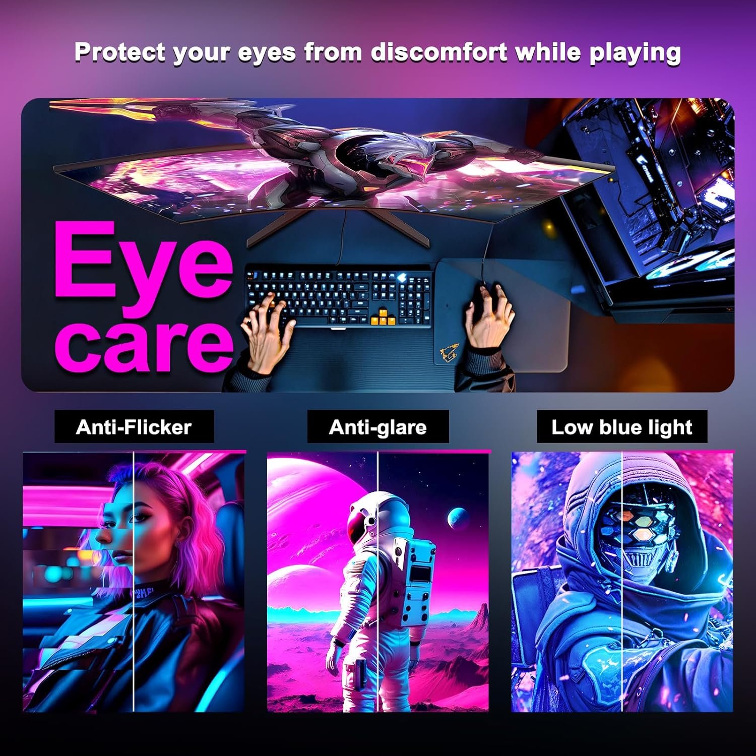 New 24" Curved Gaming Monitor, FHD 1080P, 180Hz Refresh Rate, 1ms Response, AMD FreeSync, Ultra-Slim Design, HDMI/DP, VESA Mountable #TikTokShopBacktoSchool - Bild 7